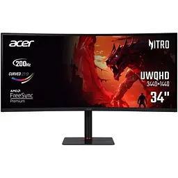 Монiтор Acer 34" Nitro XV345CURX0bmiipphx VA Black 200Hz (UM.CX5EE.001)