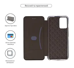 Чехол-книжка для Motorola G04/G24/G04s/E14, G-Case, черный, кожаный чехол-книжка из экокожи (PU) и TPU, с магнитом, с подставкой и вместительным кардхолдером, противоударный, защита всего корпуса, ArmorStandart (ARM74305) - мініатюра 3