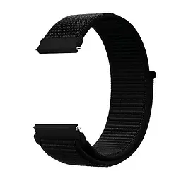 Ремінець нейлоновий на липучці для смарт-годинника BeWatch Samsung 20 мм Black (101139.2UW) - мініатюра 7