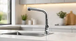 Кран / змішувач Faucet CR-8428 багатофункціональний метал / Змішувач кухонний з висувною лійкою, хром / Висувний кухонний змішувач з нержавіючої сталі