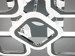 Люстра стельова LED Diasha AS8060/4+1HR, 60W, 3300 лм, хром, для вітальні, спальні, кухні, офісу - мініатюра 4
