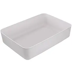 Ящик для зберігання МВМ My Home FH-12 L 360х257х80 мм світло-сірий (FH-12 L LIGHT GRAY)