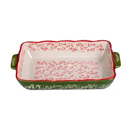 Форма для випікання Vintage 33×21×5.5 (см) прямокутна форма для випікання в духовці з ручками Зелений Yiwu HM05-11