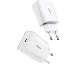 Мережевий зарядний пристрій Baseus Speed Mini PD Charger 20W (CCFS-SN02) White [67420]