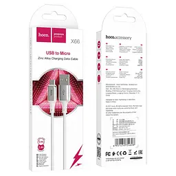 Кабель Hoco X66 Pisces Cable USB to MicroUSB 2,4A 1m White - мініатюра 2