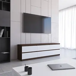 Тумба під телевізор Vays R-12, 6 шухляд без ручок, ЛДСП, 180×40×53 см - мініатюра 7