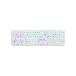 Клавіатура Canyon HKB-W11 Slim Dual Mode Wireless/Bluetooth RGB UA White (CNS-HBTK11W)