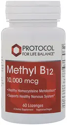 Вітамін B-12 метилкобаламін Protocol for Life Balance Methyl B-12 10000 мкг 60 льодяників