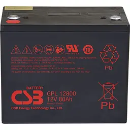 Акумулятор CSB AGM 12V [12V/80Ah/960Wh] [GPL12800] [112311]