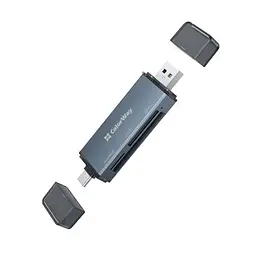 Зчитувач флеш-карт ColorWay USB 2.0/USB-C to CF/SD/MicroSD (CW-CR-01) - мініатюра 2