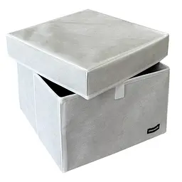 Короб  ORGANIZE  для іграшок та настільних ігор L з кришкою - 30*30*20 см (білий) - мініатюра 4