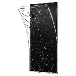Чохол-накладка Spigen Liquid Crystal Glitter для Samsung Galaxy S22 Ultra SM-S908 Crystal Quartz (ACS03913) - мініатюра 4