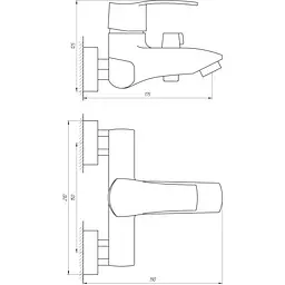 Змішувач для ванни Globus Lux QUEENSLAND GLQU-102N - мініатюра 5