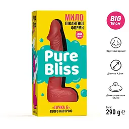 Крафтове мило-член із присоскою Pure Bliss Big Red - мініатюра 6