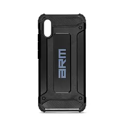 Чехол для Xiaomi Redmi 9A, Panzer, черный, противоударный, бронированный, милитари, панель-накладка, защита всего корпуса, защита дисплея и камеры, термополиуретан (TPU) + поликарбонат (PC), ArmorStandart (ARM70791)