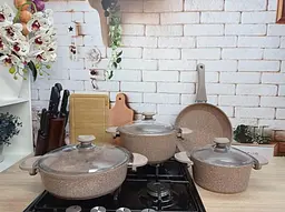 Набір посуду O.M.S. Collection 3005 Brown 7 предметів - мініатюра 1