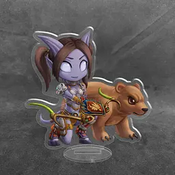 Акрилова колекційна фігурка World of Warcraft Чібі Chibi Нічна ельфійка 1 10 см