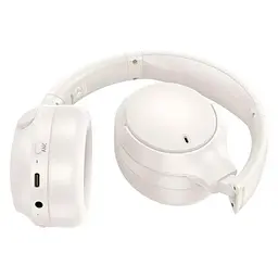 Бездротові навушники Borofone BO31 Prestige active noise reduction BT headphones, BT5.4, ANC, AUX, BT, 400mAh, 38h Max, Milky white - мініатюра 2