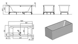 Ванна акрилова Kolpa San Elektra 160x75 740704 - мініатюра 3