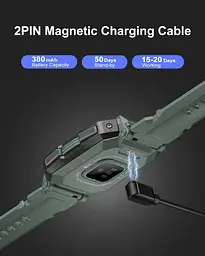 Смарт-годинник Lige C20 BW1821E 2 ремінці Green (17792-hbr) - мініатюра 3
