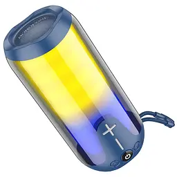 Портативна bluetooth колонка Borofone BR33 TWS з LED підсвічуванням синій