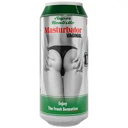Мастурбатор-вагіна Alive Heineken Vagina II у вигляді банки пива, реалістичний - мініатюра 3