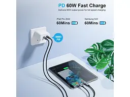 Кабель USB Type-C Choetech USB Type-C to USB Type-C 60W 1.8m Black (XCC-1014-BK) - мініатюра 2
