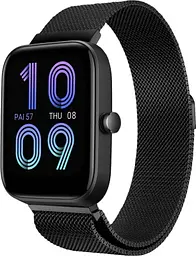 Ремінець 20 мм міланська петля BeWatch для Amazfit Bip 3/Pro/U Pro Чорний (1010201.9U) - мініатюра 2