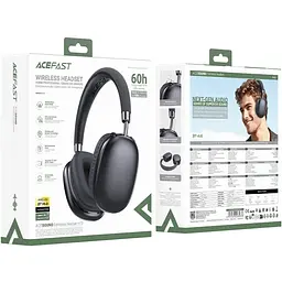 Гарнітура Acefast H13, Bluetooth+3,5мм Black - мініатюра 5