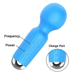 Вібромасажер Boss Series Rechargeable 11 см блакитний - мініатюра 4