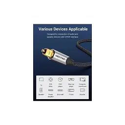 Кабель мультимедійний Optical Toslink 2.0m 5.1ch gray Vention (BAVHH) - мініатюра 8
