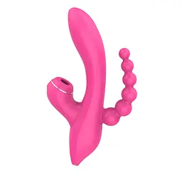 Вібратор Erospace Sweet Play Sucking Vibrator With Anal Beads A3 - мініатюра 4