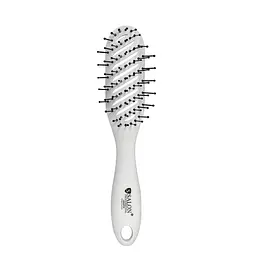 Щітка для волосся масажна пластикова продувная Salon Professional біла