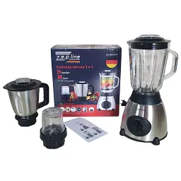 Стаціонарний блендер Zepline 2000W (скляна чаша 1.5л., чаша подрібнювальна для м'яса 1,2л.) ZP-081D1 - мініатюра 2