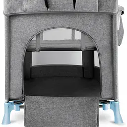 Ліжко-манеж з пеленатором Kinderkraft Joy Blue сіре з блакитним (00-00158382) - мініатюра 9