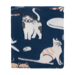 Плед Ardesto Fleece 100% поліестер котики синій 130 x 160 см (ART0725PB) - мініатюра 3