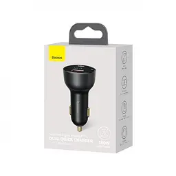 Автомобільний зарядний пристрій Baseus Superme Digital Display PPS Dual Quick Charger 100 W CCZX-01 Black - мініатюра 3