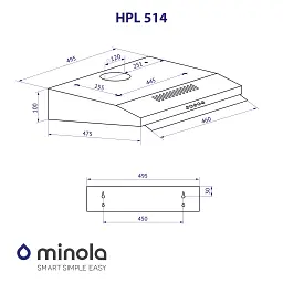 Витяжка плоска Minola HPL 514 I - мініатюра 11