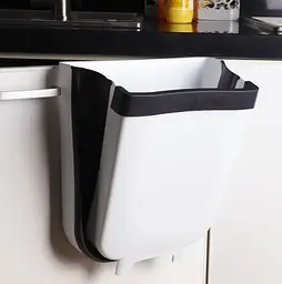 Складне відро для сміття на двері контейнер для сміття UKC Foltable Trash Bin біле - мініатюра 4