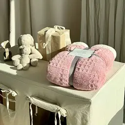 Плед Dushka на эко-овчине Home 21283 200х230 см розовый