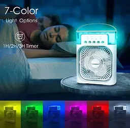 Вентилятор кондиціонер зволожувач 3в1 з контейнером для льоду Mini Portable USB Air Cooling Fan 9418 - мініатюра 6