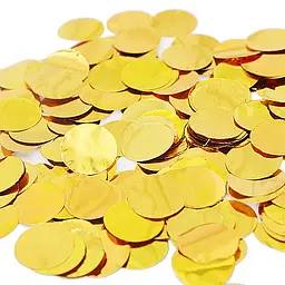 Конфеті круглі із фольги 10 г 25 мм золотисті - мініатюра 5