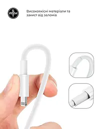 Зарядний пристрій для смартфона та планшета, AR-TA800W 25W White з портом USB-C та кабелем USB-C to Lightning в комплекті, підтримка Fast Charge, швидка зарядка для iPhone та iPad, ArmorStandart (ARM77719) - мініатюра 4