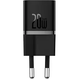 Мережевий зарядний пристрій Baseus GaN5 Fast Charger Mini 1C 20W Black (CCGN050101) [105942] - мініатюра 2