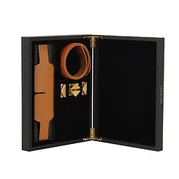 Маска на очі Lockink Luxury Leather Blindfold Kit коричневий - мініатюра 11