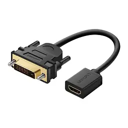 Перехідник Ugreen DVI M - HDMI F чорний 0.22 м (20118)