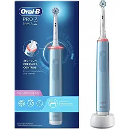 Електрична зубна щітка Oral-B Pro 3 3000 Sensitive Blue (D505.513.3) [104069] - мініатюра 2