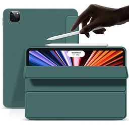 Чохол-книжка BeCover Tri Fold Soft TPU Silicone для Apple iPad Pro 12.9 2020/2021/2022 Dark Green (709713) - мініатюра 2