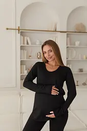 Лонгслів для вагітних та годуючих Avila S Lullababe Чорний