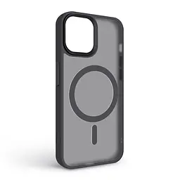 Чехол для Apple iPhone 14, Uniq MagCase, черный, противоударный, панель-накладка с MagSafe, ударопрочный TPU+PC, с магнитом MagSafe, поддержка полноценной беспроводной зарядки, ArmorStandart (ARM75269) - мініатюра 2